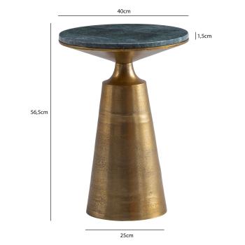 bijzettafel groen marmer 40 cm