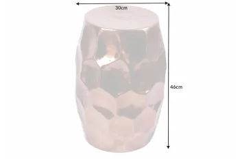 ronde bijzettafel koper 30x46 cm