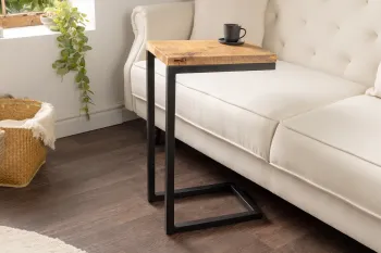 Bijzettafel mangohout naturel bruin