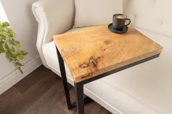 Bijzettafel mangohout naturel bruin