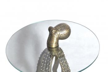 Octopus bijzettafel messing