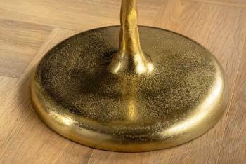 Ronde bijzettafel goud met pauwen beelden