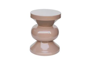 Ronde bijzettafel roze metaal 36 cm