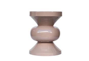 Ronde bijzettafel roze metaal 36 cm