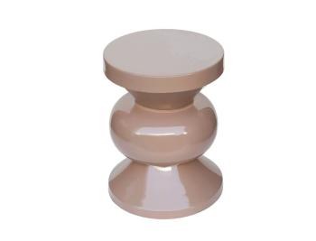 Ronde bijzettafel roze metaal 36 cm