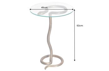 Bijzettafel slang koper 45 cm