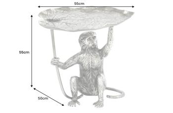 Salontafel zilver aapfiguur 55 cm