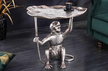 Salontafel zilver aapfiguur 55 cm