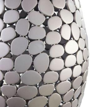 Bijzettafel zilver wit marmer 40 cm