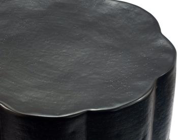 ronde bijzettafel zwart aluminium 41 cm