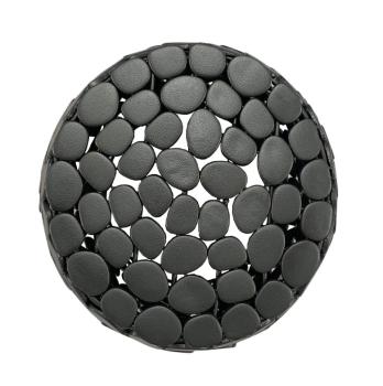 Bijzettafel zwart metaal 40 cm