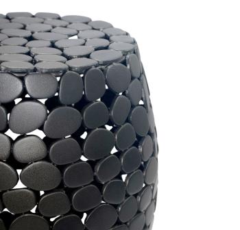 Bijzettafel zwart metaal 40 cm