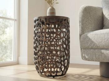 Ronde bijzettafel brons 30 cm