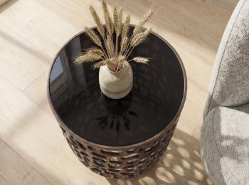 Ronde bijzettafel brons 30 cm