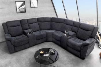 Bioscoop Hoekbank Grijs 270 cm 5-zits