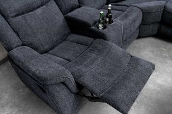 Bioscoop Hoekbank Grijs 270 cm 5-zits