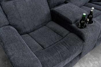 Bioscoop Hoekbank Grijs 270 cm 5-zits