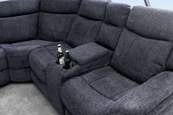 Bioscoop Hoekbank Grijs 270 cm 5-zits