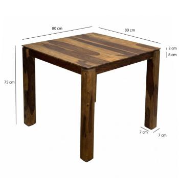 bistro tafel massief hout sheesham 80 cm