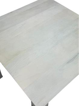 vierkante bistro tafel wit mangohout 80 cm