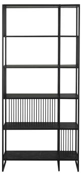 Boekenkast zwart marmerlook 85x185cm