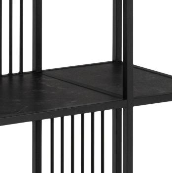 Boekenkast zwart marmerlook 85x185cm
