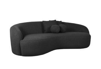bankstel antraciet bouclé  220 cm