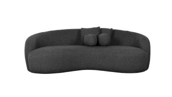 bankstel antraciet bouclé  220 cm