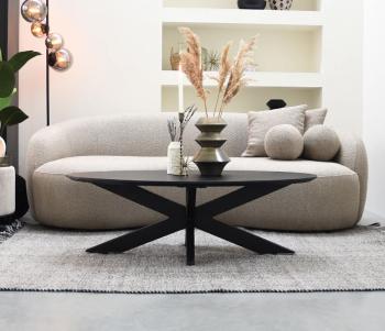 bankstel beige bouclé  220 cm