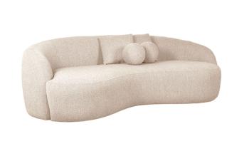 bankstel beige bouclé  220 cm