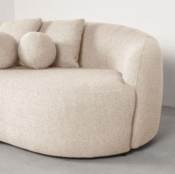 bankstel beige bouclé  220 cm