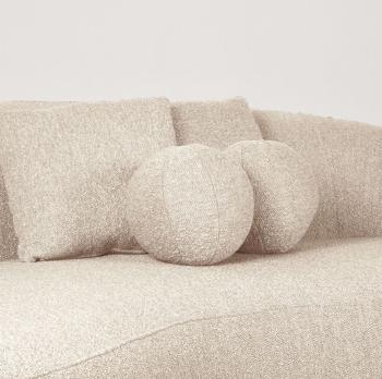 bankstel beige bouclé  220 cm