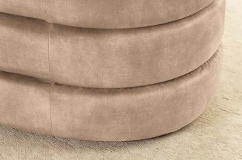 Opbergbank champagne beige fluweel 112cm