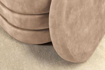 Opbergbank champagne beige fluweel 112cm