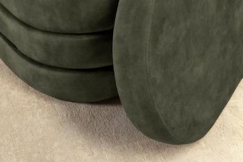 Opbergbank groen fluweel 112 cm
