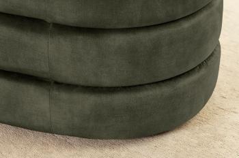 Opbergbank groen fluweel 112 cm