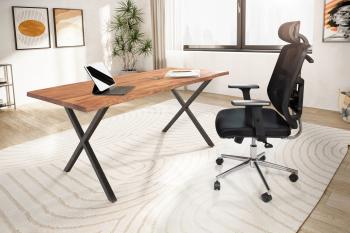 Bureau acaciahout 120 cm kruispoten