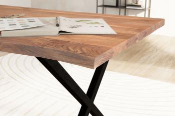 Bureau acaciahout 120 cm kruispoten