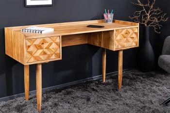 Bureau acaciahout met laden 130 cm