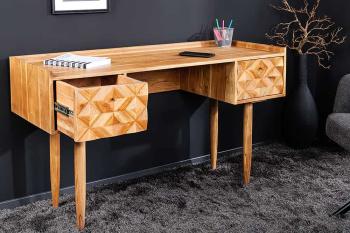 Bureau acaciahout met laden 130 cm