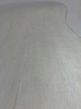 Bureau mangohout niervorm wit 180 cm