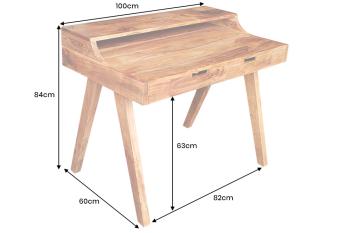 Bureau acaciahout bruin 100 cm