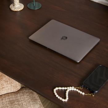 Bureau warm bruin mangohout 150 cm
