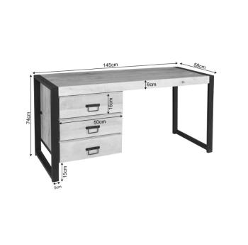 Bureau mangohout 145 cm