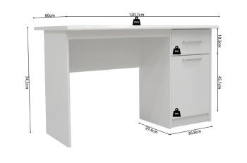 Bureau wit met lade en deur