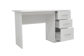 bureau wit met 3 laden 121 cm