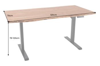 Electrisch zit sta bureau 120 cm acaciahout