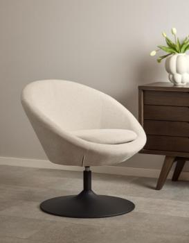 moderne draaibare fauteuil beige stof