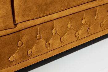 3-zits bankstel chesterfield geel fluweel 205 cm