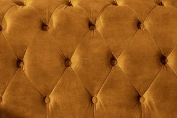 3-zits bankstel chesterfield geel fluweel 205 cm